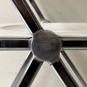 White folding chair & chrome Plia by G. Piretti for Castelli, 1970