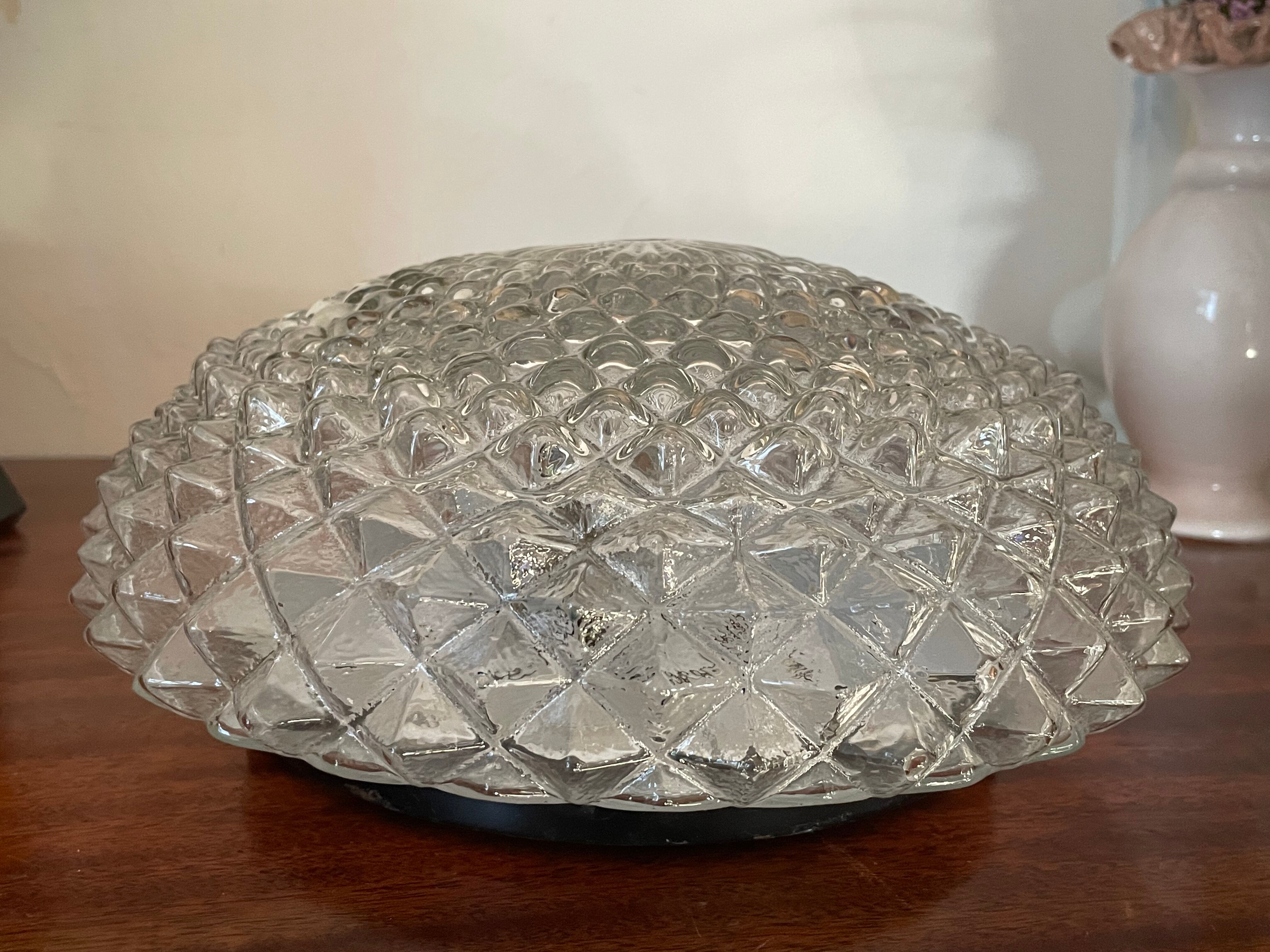 Vintage glass sea urchin ceiling lamp 25 cm