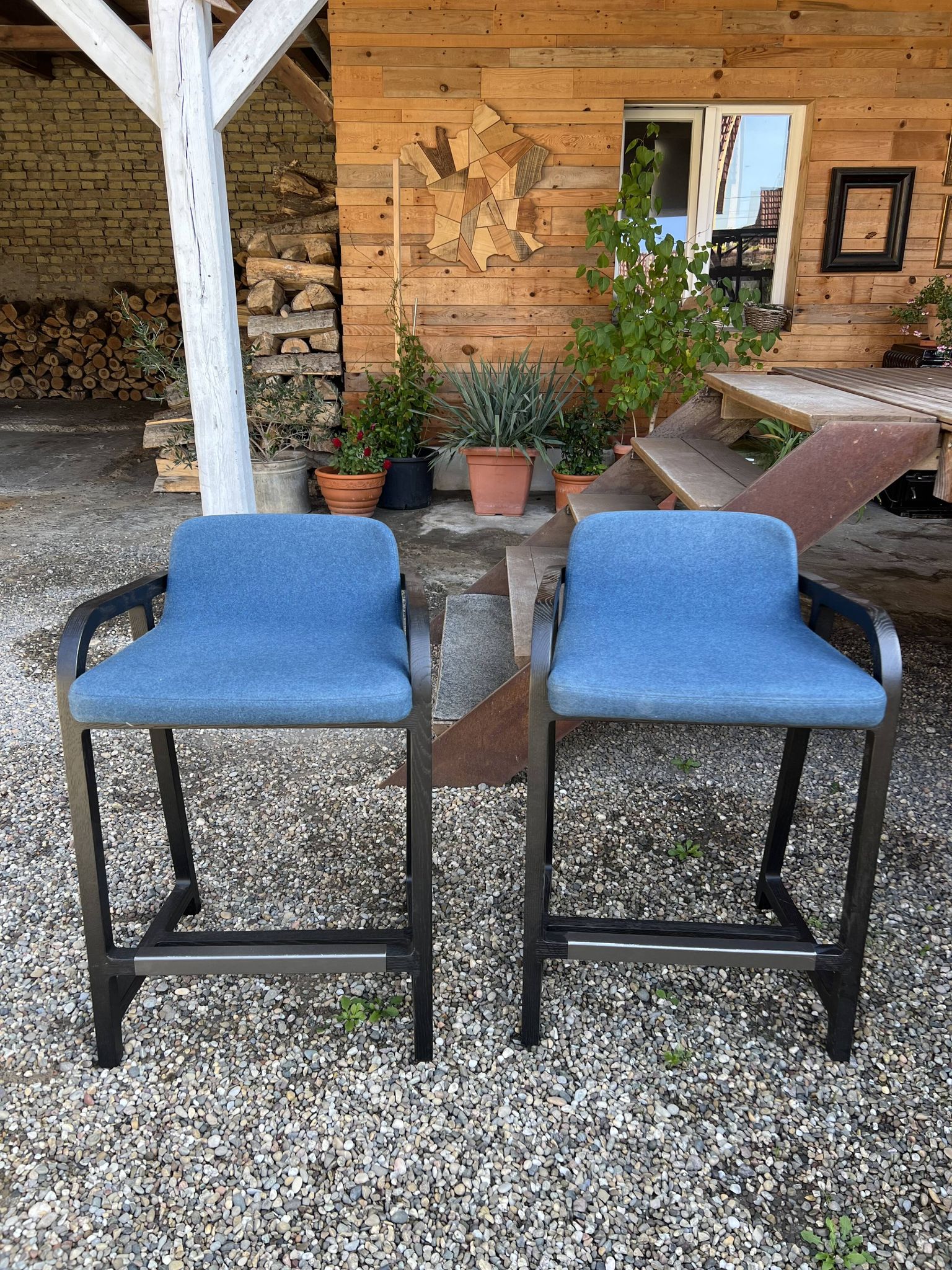 Chaises de bar en chêne