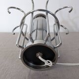 Lampe moderniste Space age en métal chromé, années 60-70