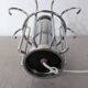 Modernist Space Age lamp in chrome metal from the 60s/70s