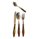 Vintage Ukrainian folk art cutlery set