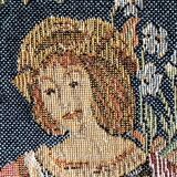 Belgian thousand-flower tapestry representing sheep shearing.