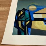 Lithograph signed "Albert Ferenz" Design 1950.