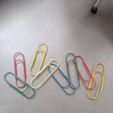 Vintage 80s clip paper wall coat rack