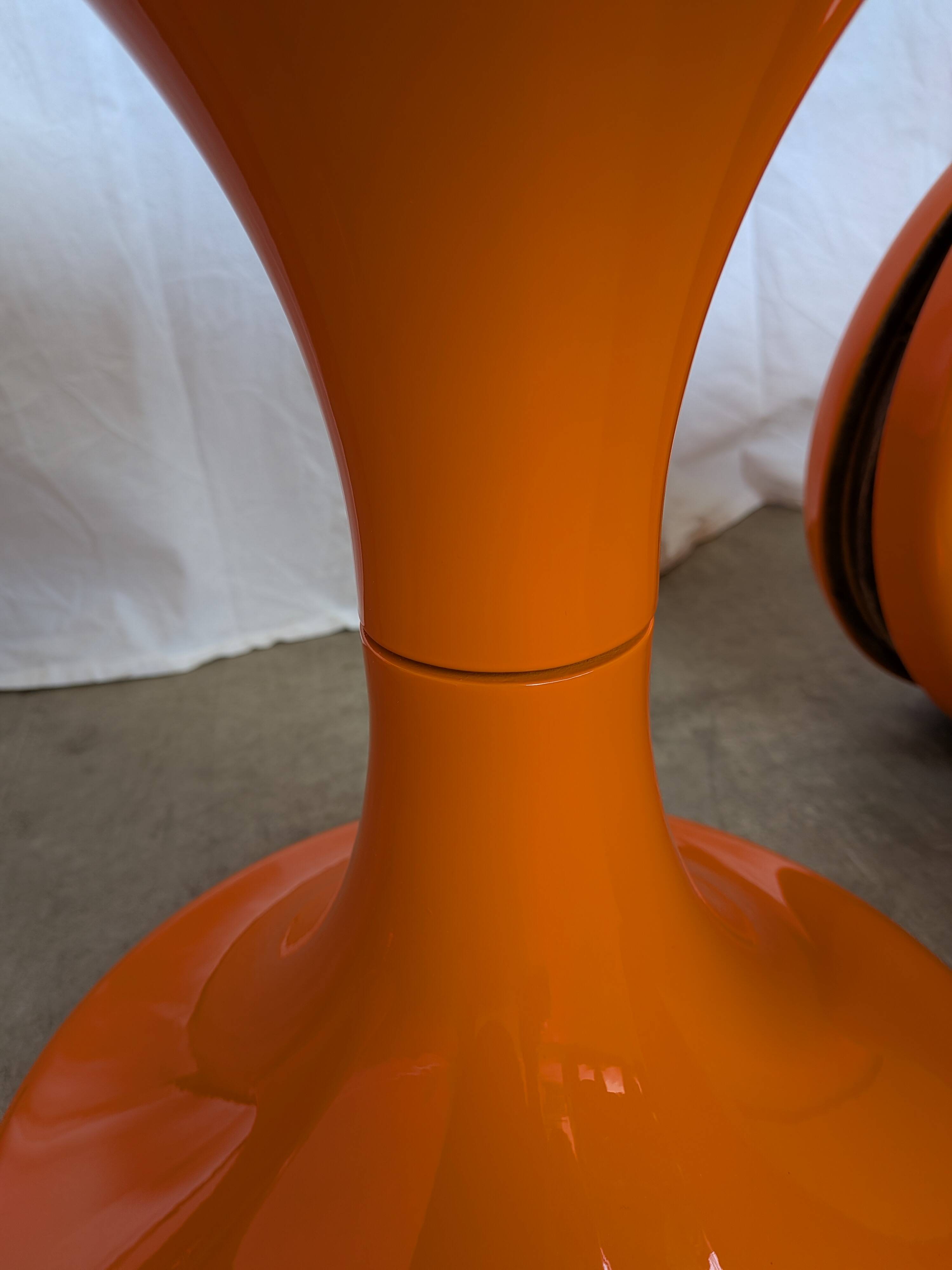 Set of 4 Vintage Mushroom Stool “Jurček” by Meblo, Retro Orange 1960s – Spa