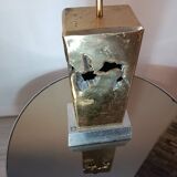 Brutalist bronze lamp by David Marshall 1980