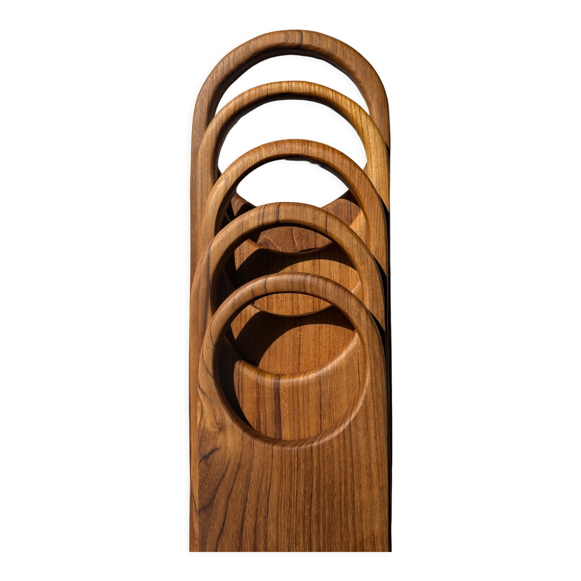 Cutting or presentation board of monoxyl teak with handle (T1)