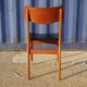 6 scandinavian chairs in wood and black leather