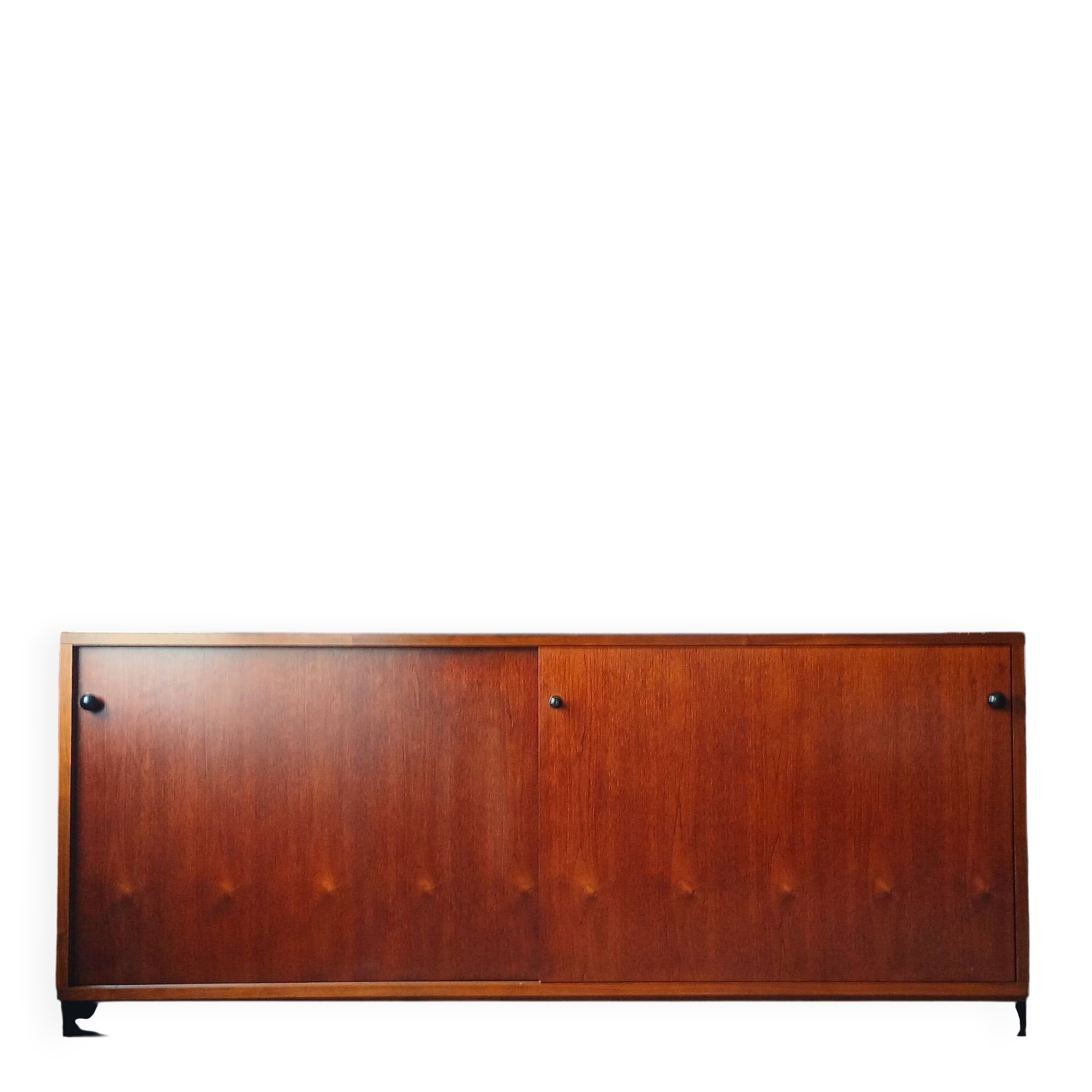 Enfilade with 2 sliding doors in the spirit of Osvaldo Borsani for Tecno. 60s.