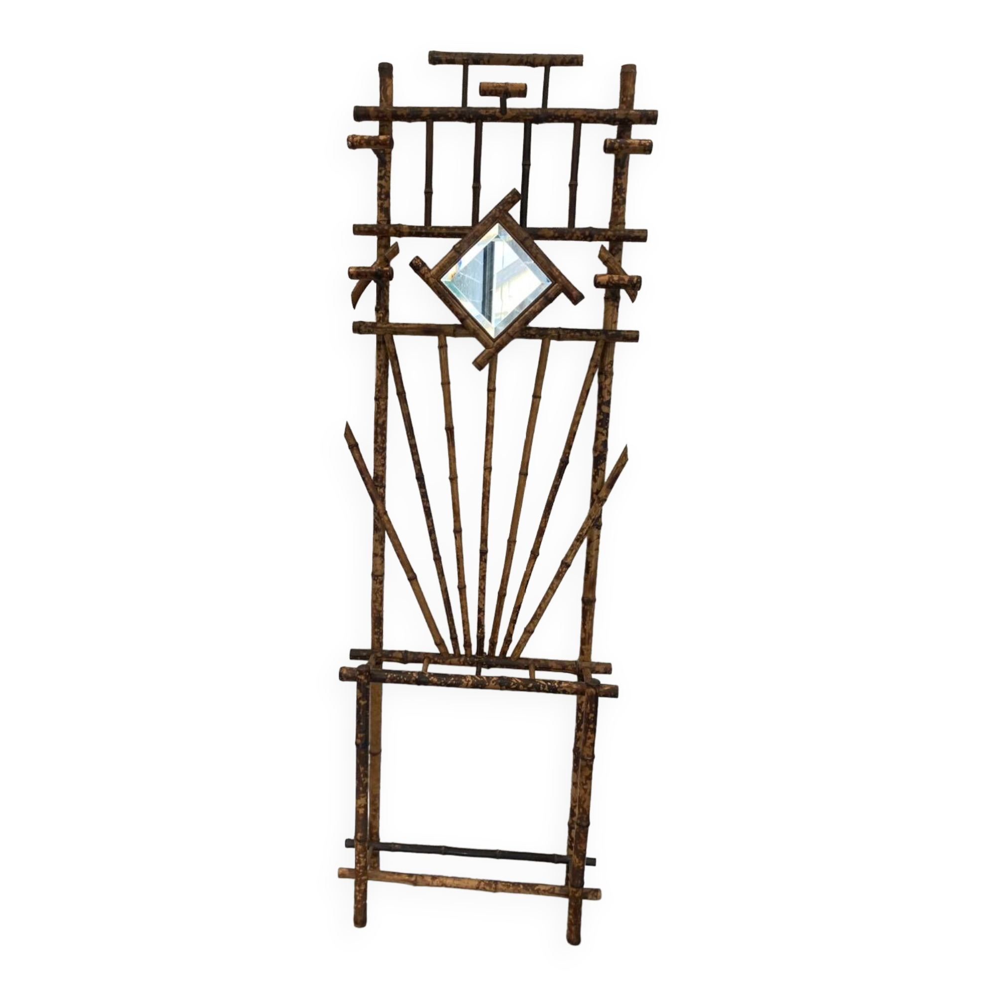 Ancien porte-manteau en bambou