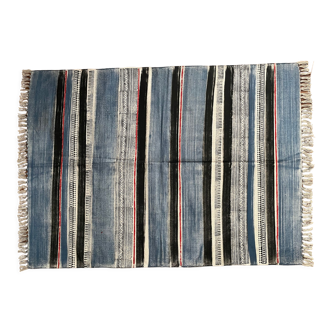 Tapis de pique-imprimé en coton tissé à la main à la main, décoration intérieure, tapis traditionnel indien \ tapis