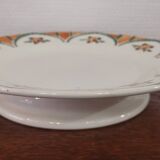 Old round dish on shower stand in art deco earthenware from the 1930s
