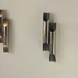 Paire d’appliques doubles vintage en métal chromé par Delightfull Galiano