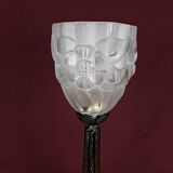 Period lamp art deco glass attributed to p. gilles
