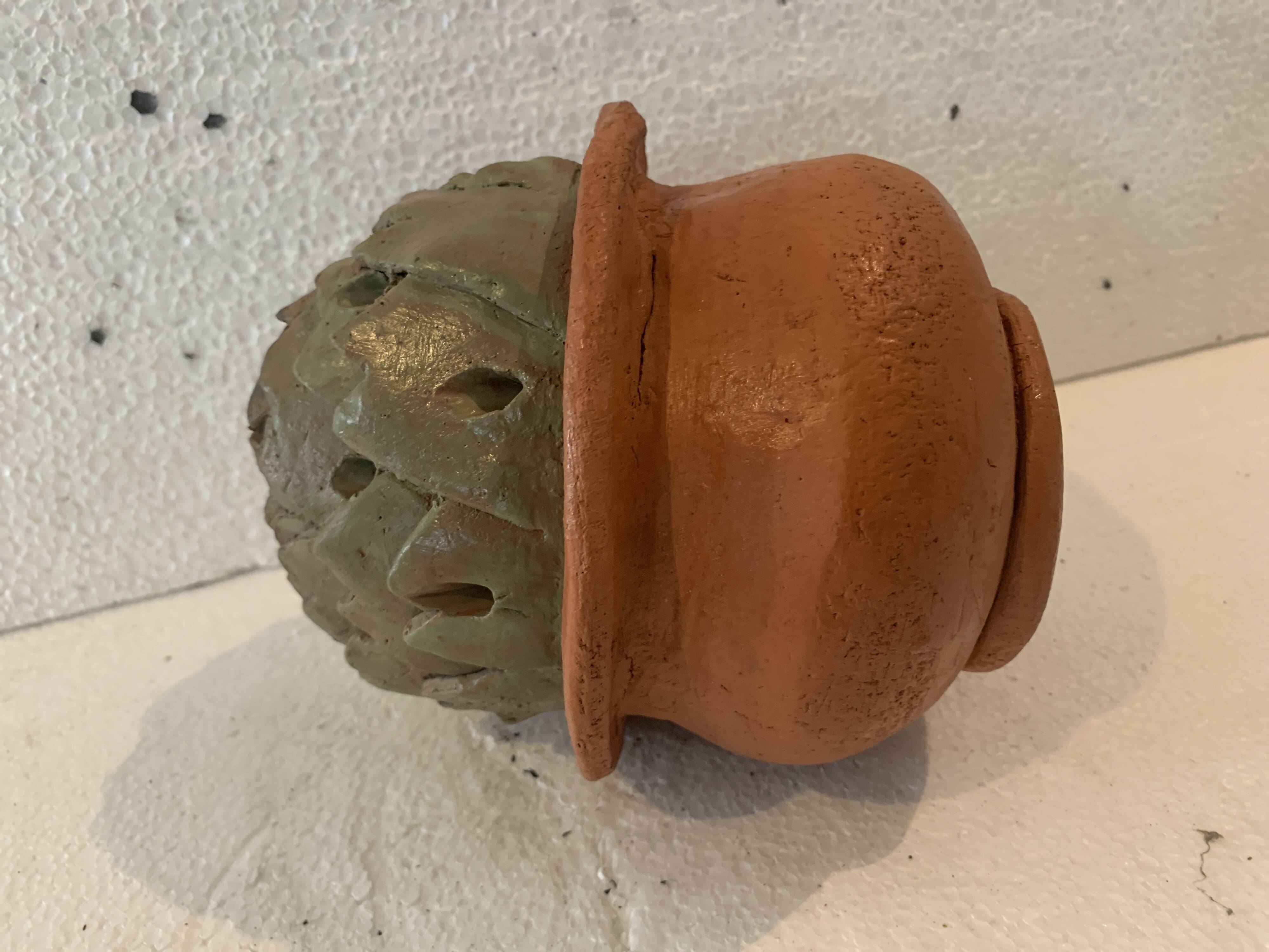 20th century enamelled stoneware soliflore vase