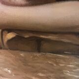 Ancienne huile sur toile représentant une scène de nu