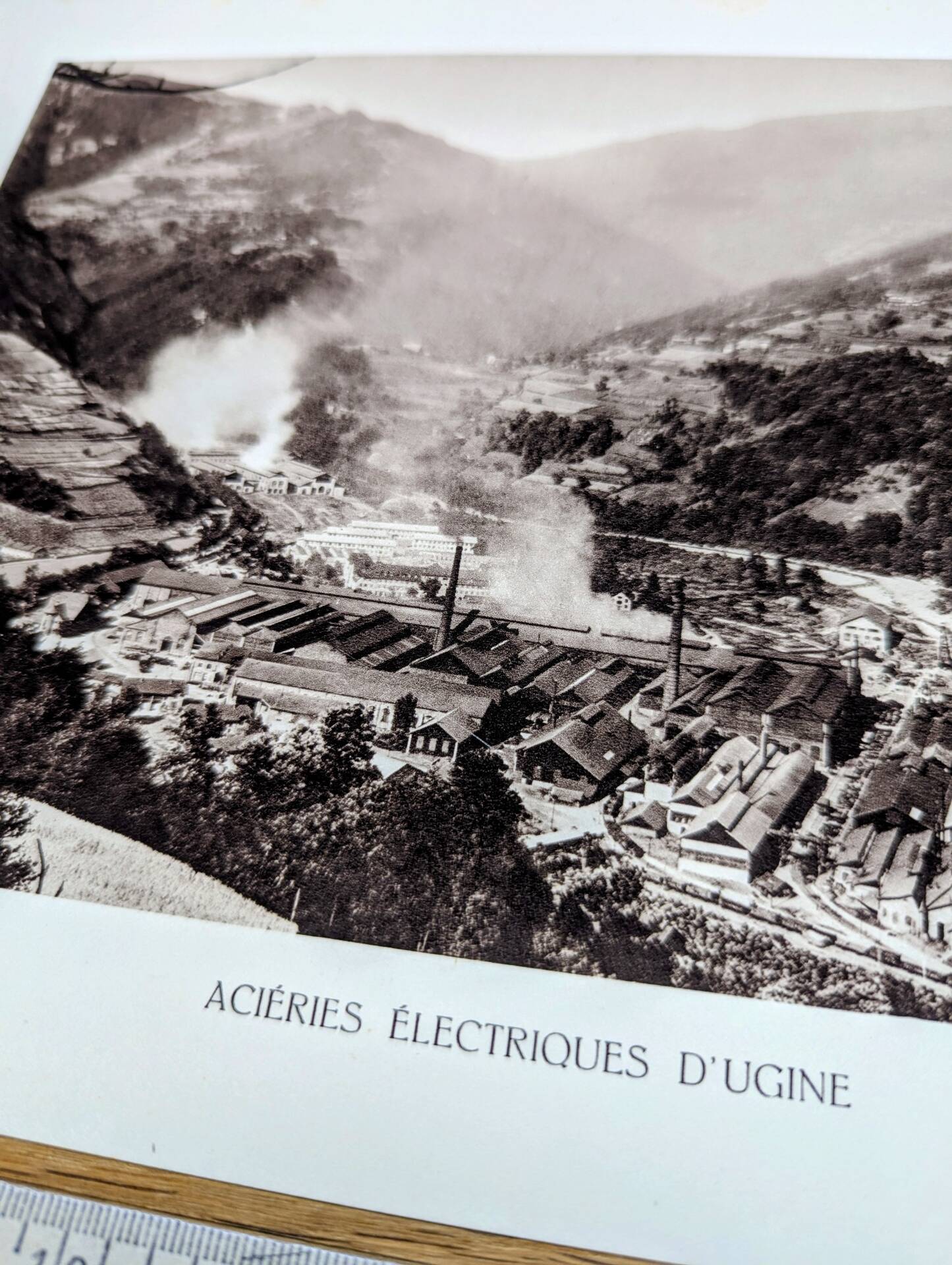 Ugine, Savoie. Photo print from 1942.