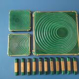 Old art deco table set in earthenware