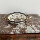 Antique, flat, bowler cup, centerpiece, Gien earthenware, nineteenth century, Renaissance décor