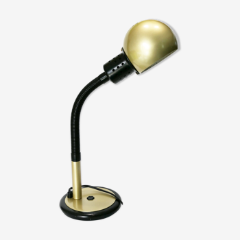 Lampe de tablle ou bureau aluminor 1970's rare couleur dorée