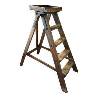 Old wooden step stool