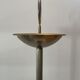 Vintage standing ashtray, 70's, golden metal, marble base