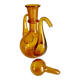 Blown glass carafe from Biot, amber, bubbled, vintage 70s