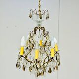 Baccarat Cage Chandelier In Bronze And Crystal Louis XV Style XIX Eme Century