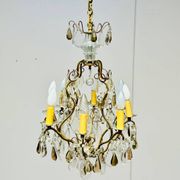 Baccarat Cage Chandelier In Bronze And Crystal Louis XV Style XIX Eme Century