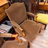 Paire de fauteuils en velours