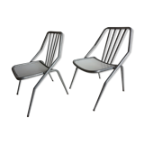 Italian Aluminum Garden Chairs from Industrie Conti Cornuda, 1940s, Set of 2