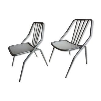 Italian Aluminum Garden Chairs from Industrie Conti Cornuda, 1940s, Set of 2