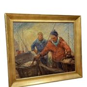 Pierre verbeke: painting circa 1930 oil on canvas large format