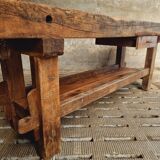 Antique workbench oak, beech side table