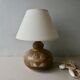 Ceramic lamp from the 60s, decoration flowers, Scandinavian, signed