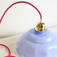 Suspension en verre bleu, vintage