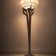 Metal-glass column floor lamp