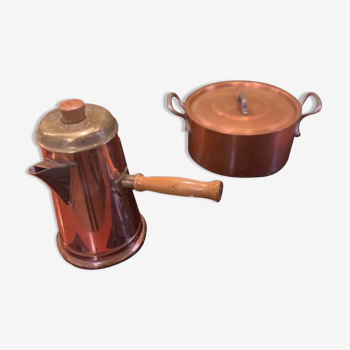 Copper metal coffee maker