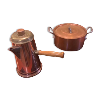 Copper metal coffee maker