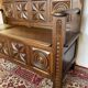 Antique oak carved bank chest – Breton style