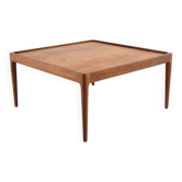Table basse carrée avec plateau réversible 'Hilleberg' - style mid-century modern