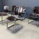 Vintage dining chairs by Willy Rizzo for Cidue, set of 5, 1970s