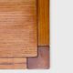 Table basse vintage en orme massif 1970