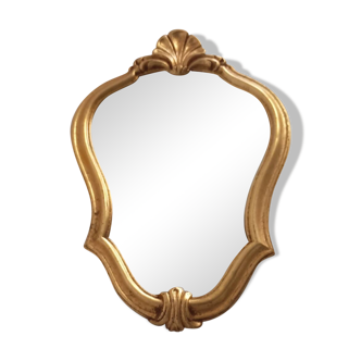 Small golden mirror