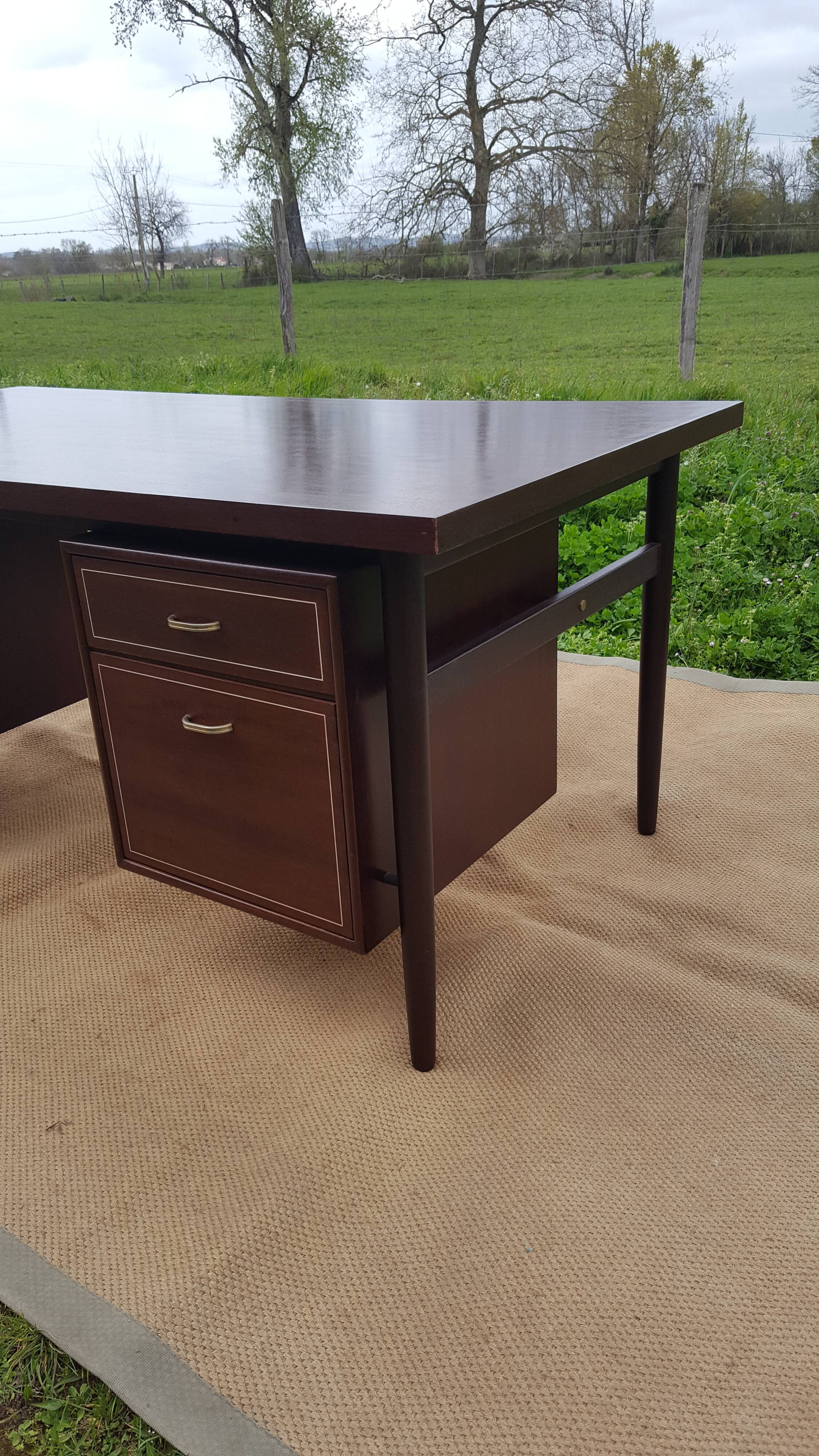 Bureau hollandais en acajou vintage