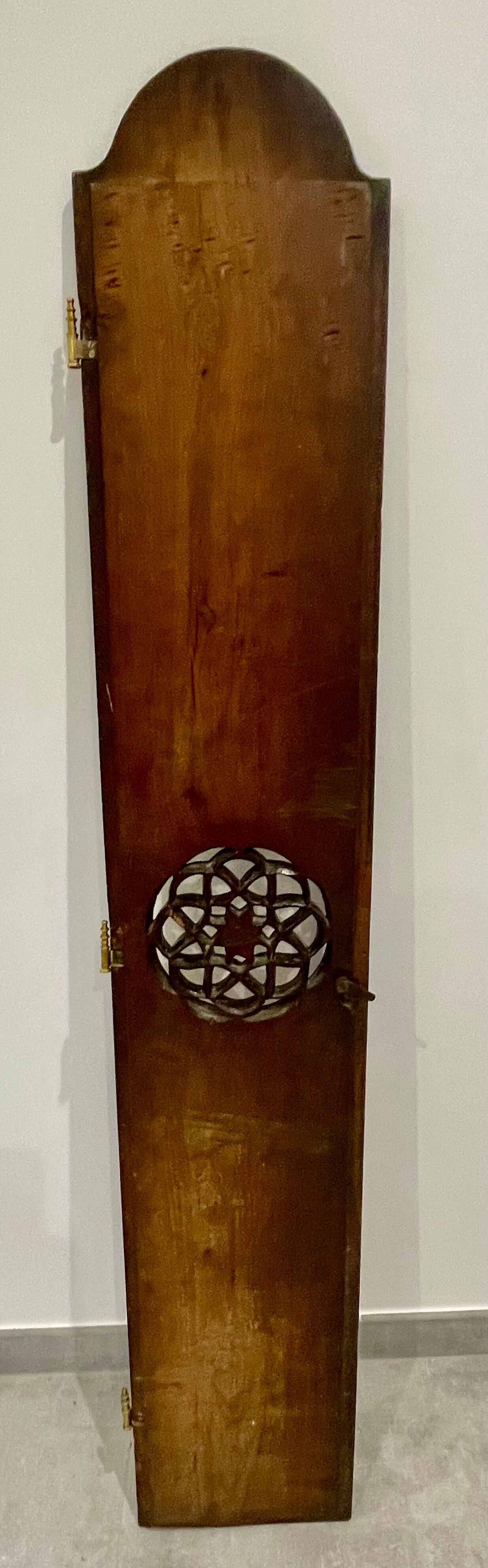 Clock door carved and openwork wood