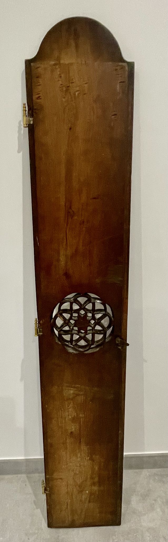 Clock door carved and openwork wood
