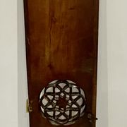 Clock door carved and openwork wood