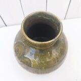 Vase ventru en grès émaillé Morvan vintage